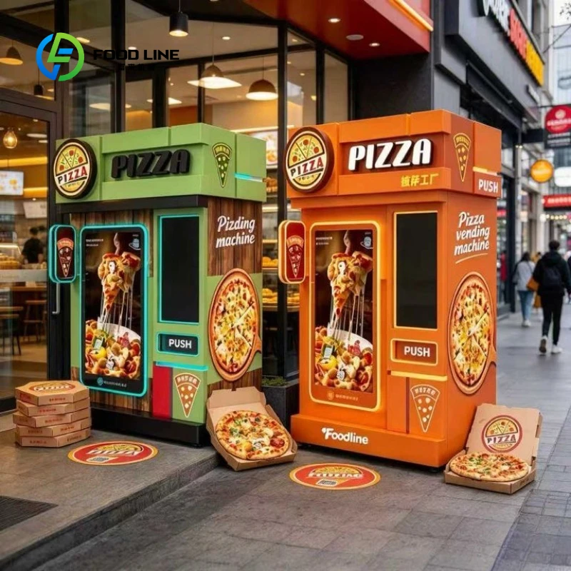 Automatic Kiosk Box French Fry Auto Maker Automat Sale Food Pizza Vending Machine with Microwave
