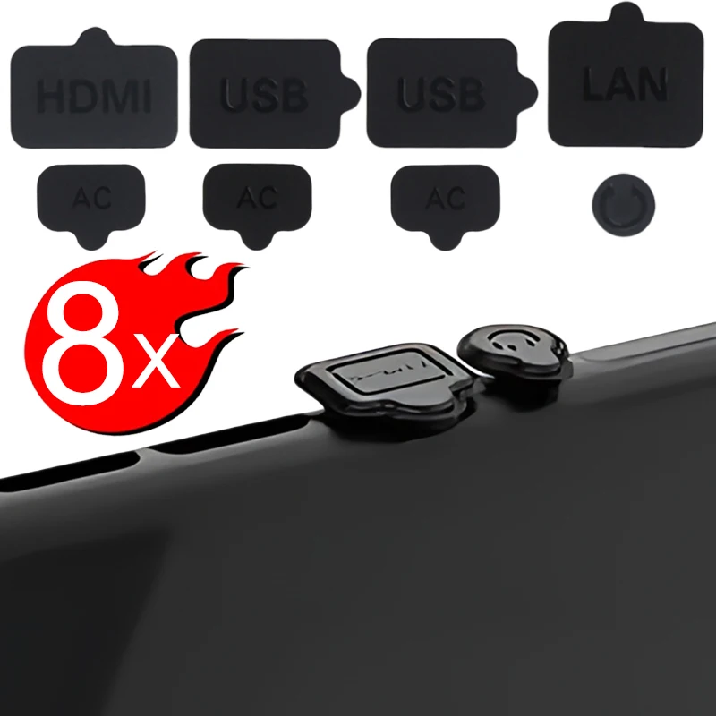 1 Set(8Pcs) Black/T…