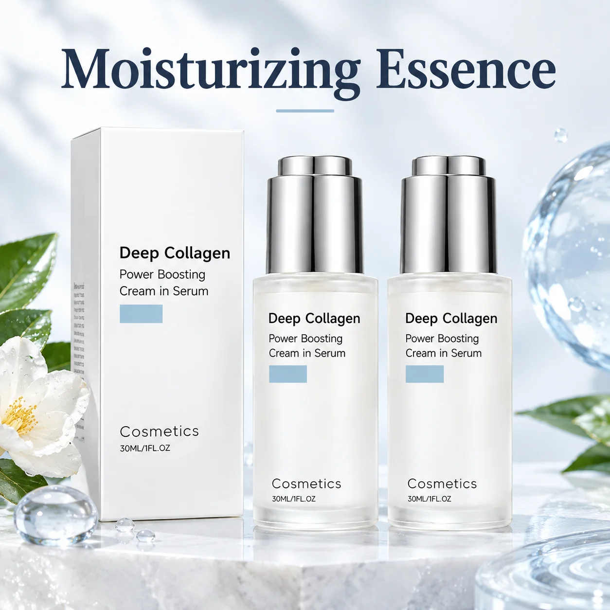 Deep Collagen Power Boosting Cream In Serum For Firming Sagging Skin Smooth Fine Lines Skincare For All Skin Types