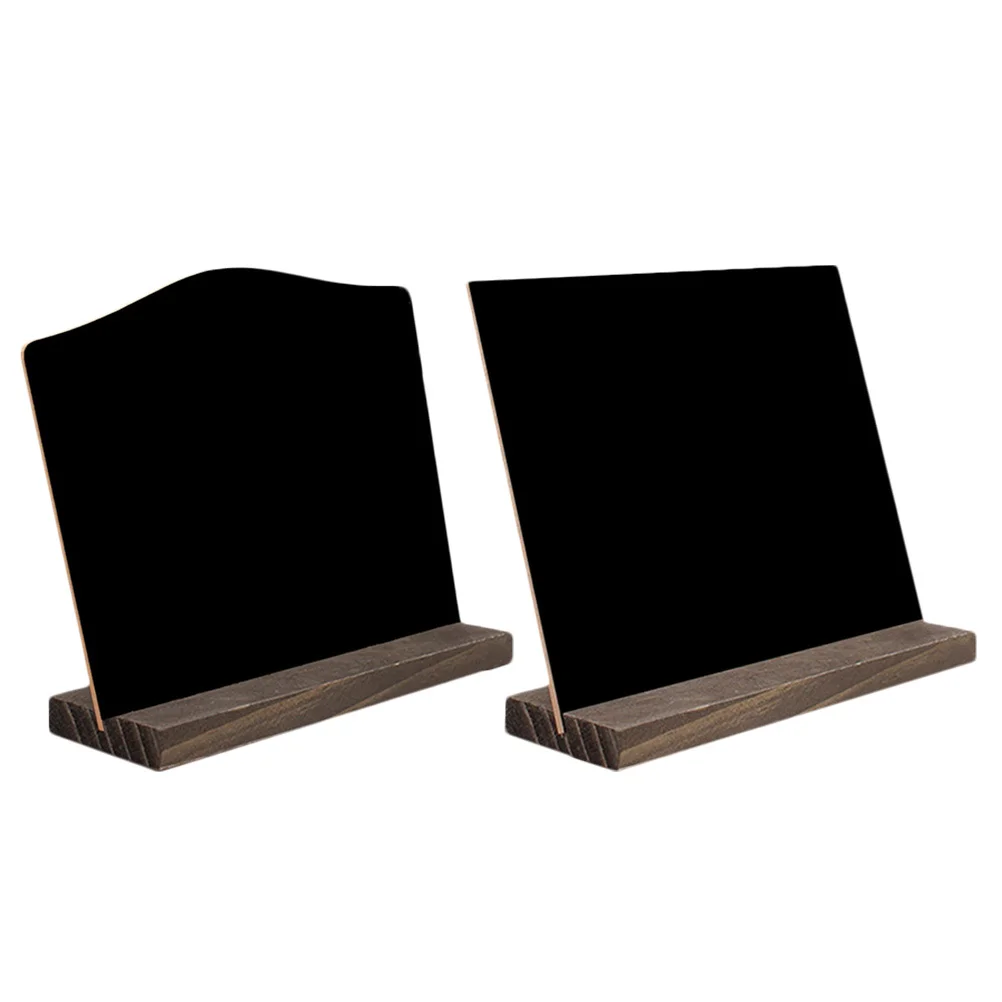 2pcs Wooden Chalkboard Set With Easel Stand Reusable Message Board For Home Bar Party Wedding Decoration Tabletop Sign