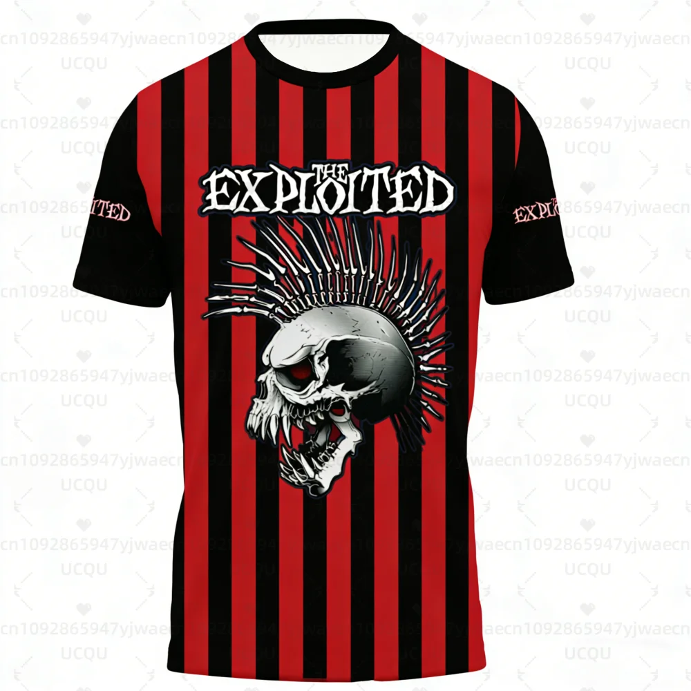 

Men's Women's Summer Short Sleeves T-shirt Y2k Plus Size Tops Casual T-shirt The Exploited Singer Band T-shirt Tops