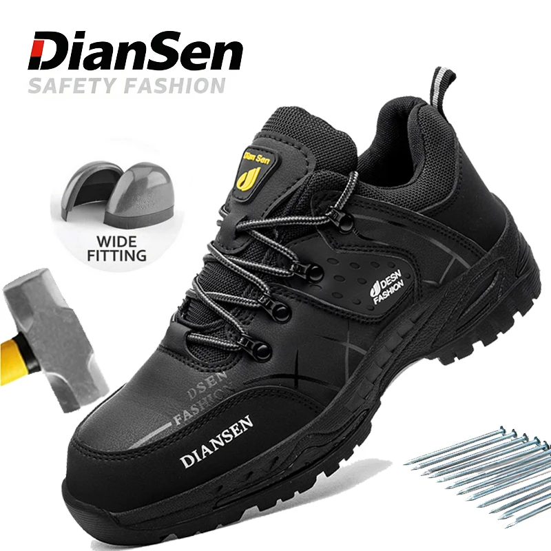 أحذية أمان للرجال مع أحذية بمقدمة فولاذية أحذية رياضية مقاومة للماء ومضادة للتحطيم أحذية رياضية ناعمة علوية غير قابلة للتدمير #1