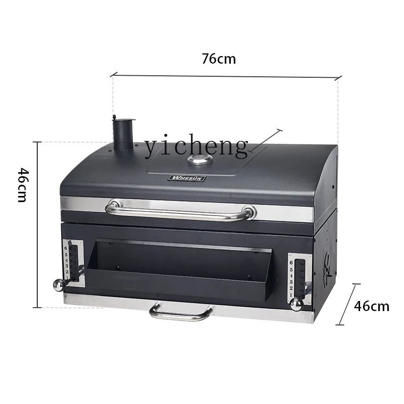 TQH Built-in BBQ Grill Villa Patio Charcoal Braise Grill Outdoor Kitchen BBQ Grill