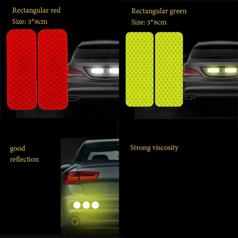 Car Bumper Reflective Stickers Reflective Warning Strip Secure Reflector Stickers Decals