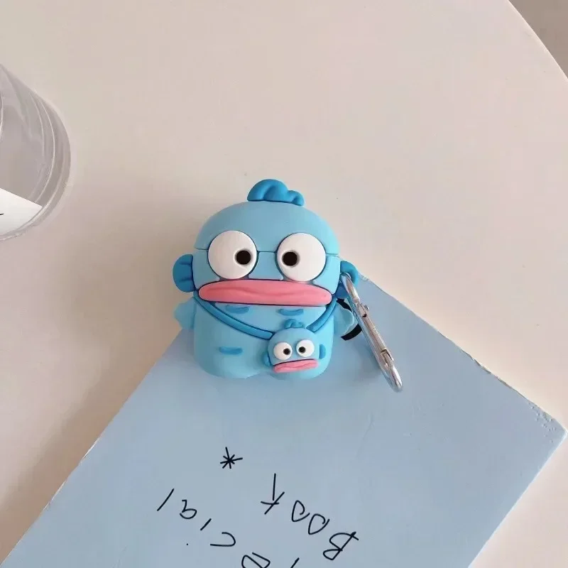 سانريو Hangyodon أنيمي حقيبة سماعة الاذن ل Airpods 4/1/2/3 برو سيليكون اللاسلكية سماعة غطاء واقية شحن غطاء صندوق