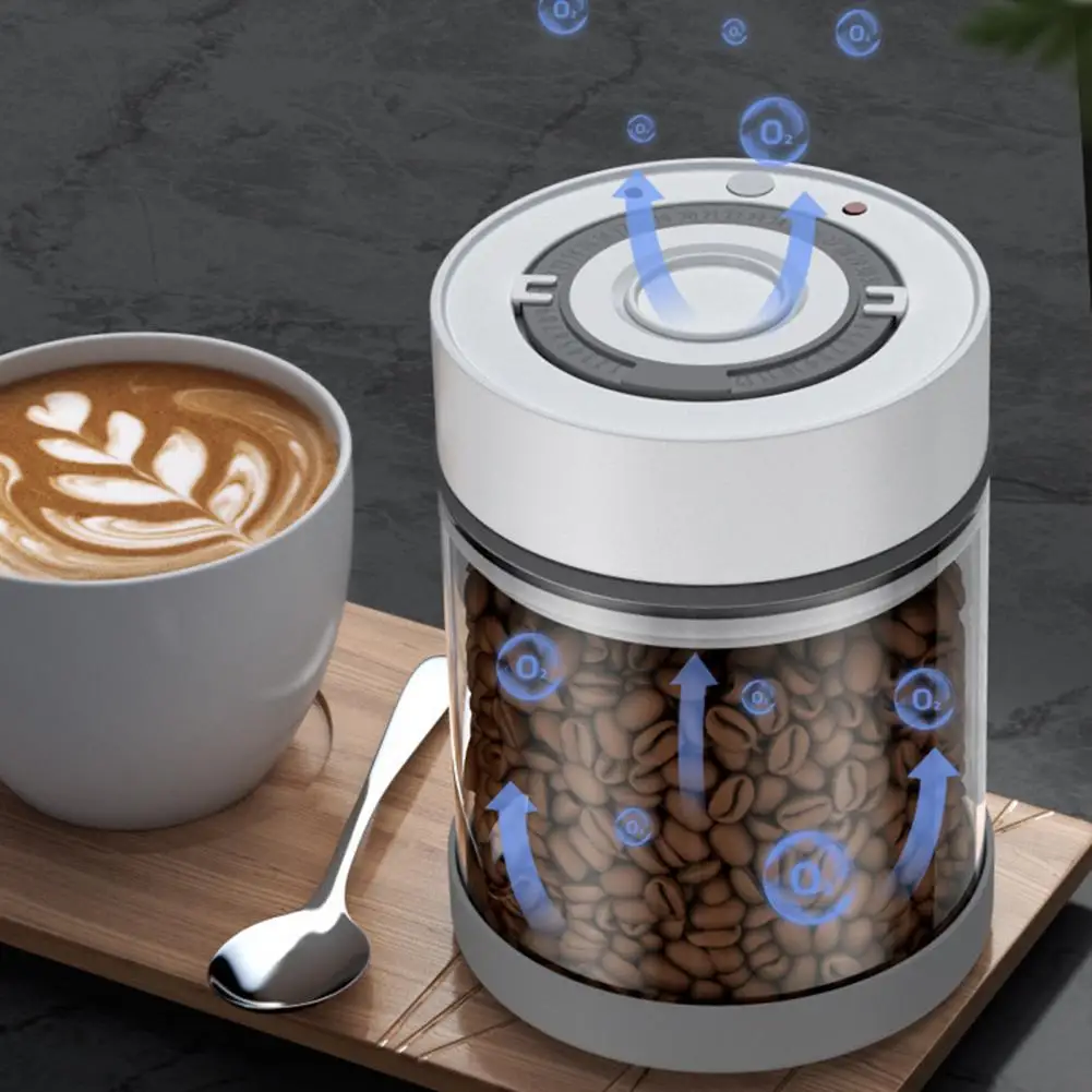 600ml 950ml Electric Vacuum Food Storage Box Automatic Vacuum Coffee Canister Cereal Dried Airtight Container Jar Keep Fresh - view 5