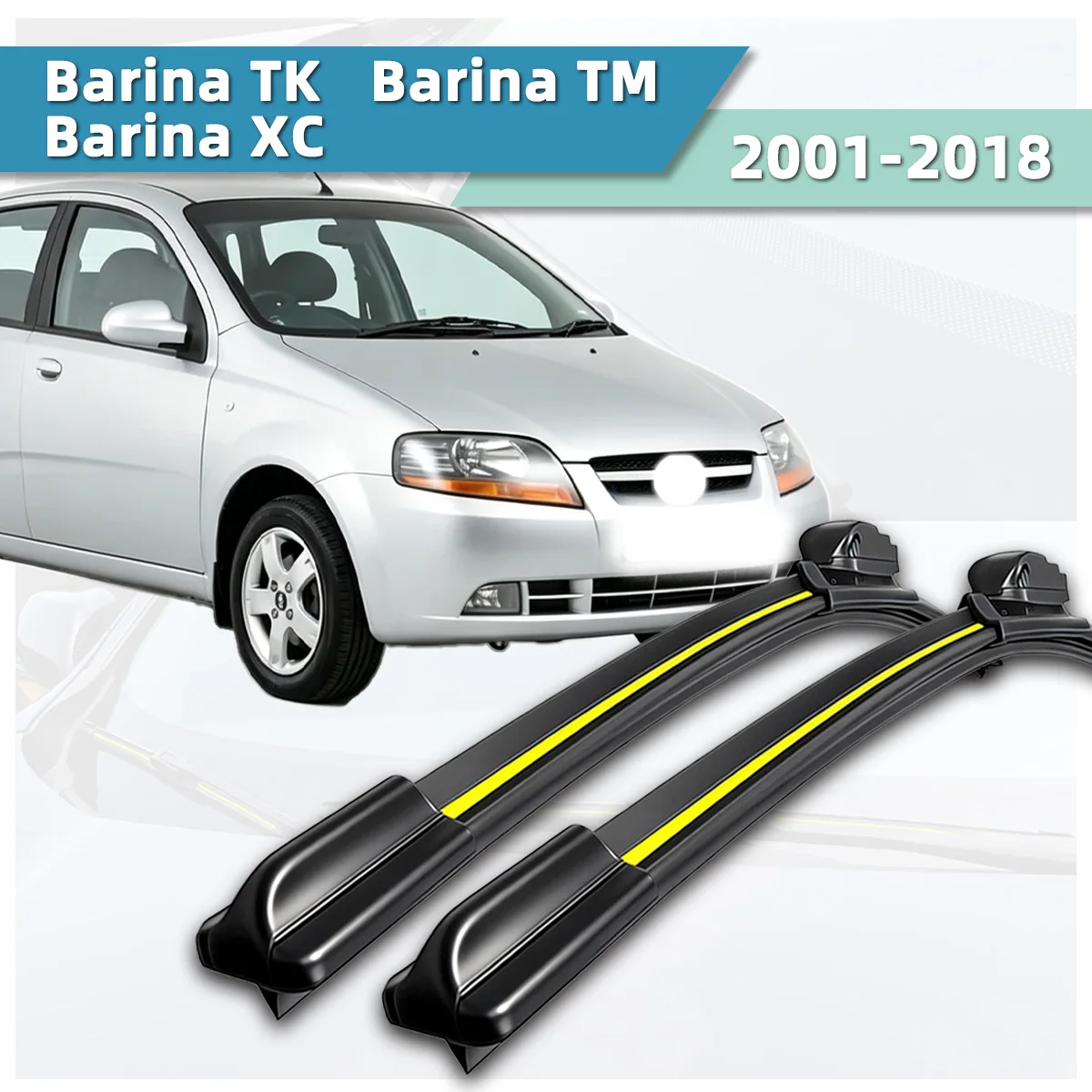 Passend für Holden Barina TK/ Barina TM/ABarina XC (2001-2018) Scheibenwischer aus Naturkautschuk, geräuschlos, für Windschutzscheiben vorne