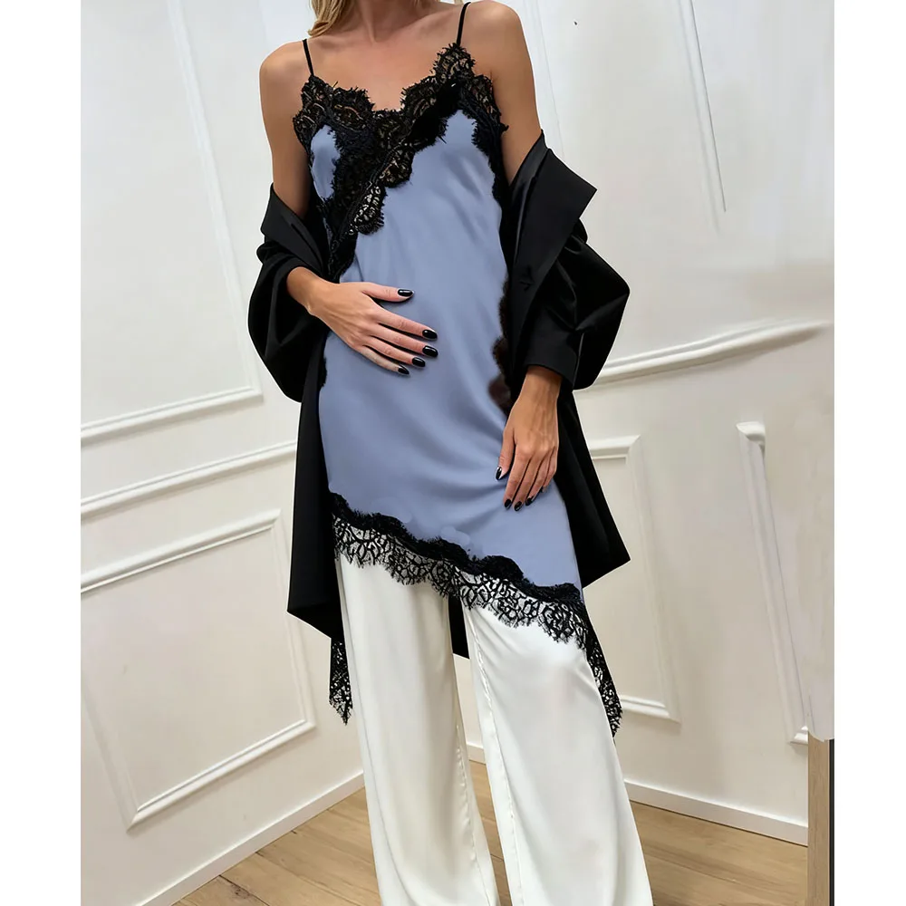 Frauen Sexy Satin Spitze Leibchen Mini Kleid Vintage Ästhetischen Ärmellose Spaghetti Strap Seide Cami Asymmetrische Slip Kleid