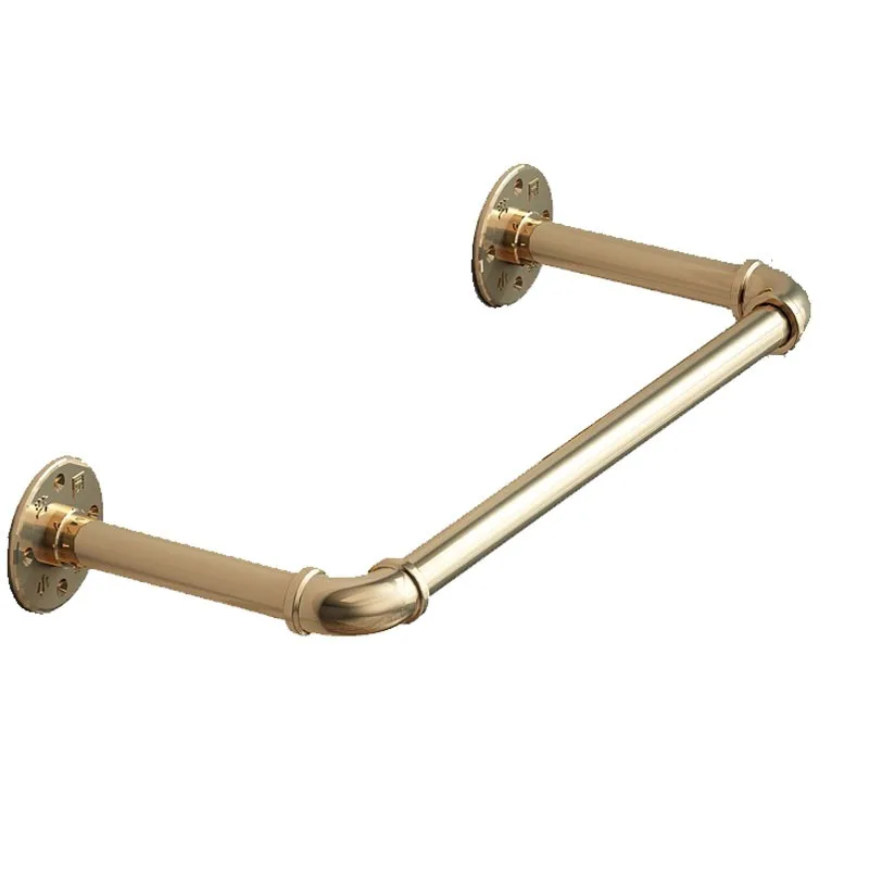 Industrial Pipe Clothing Rack Wall Mounted Garment Rail Heavy Duty Display Shelf for Boutique Multi-Purpose Home Towel Hanger