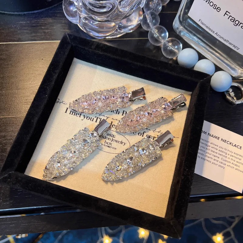 

Korean Style New Niche Fashionable Hair Clip Full Of Rhinestones Stylish Ladies' Hairpin Exquisite Duckbill Hair Accessory