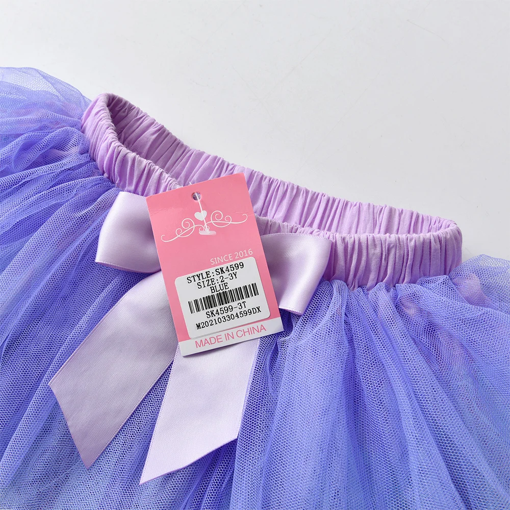 VIKITA Kids Layered Mesh Tulle Tutu Skirts with Bow Knot Children Casual Daily School Princess Ballet Mini Skirt Kids Clothes