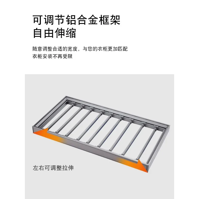 Washing machine, invisible clothes hanger, balcony dryer, hidden multifunctional pull-out pants rack, retractable slide rail,