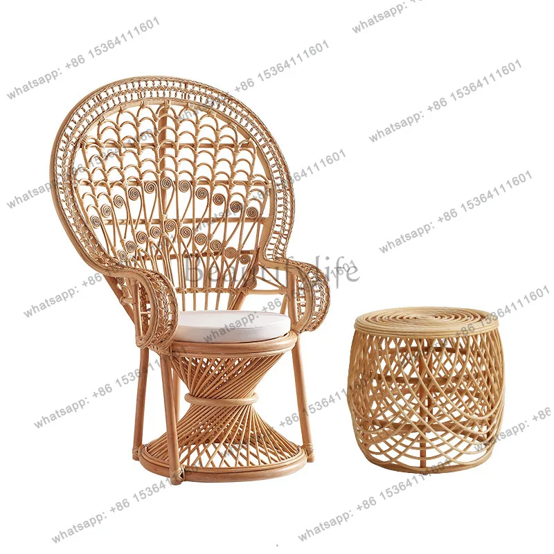 

True vine peacock chair South East Asia rattan furniture artistic creativity