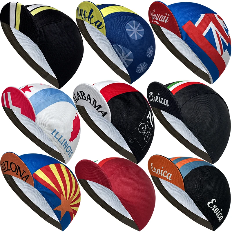 New cycling cap, flag elements, simple, neutral, popular, polyester sweat absorption