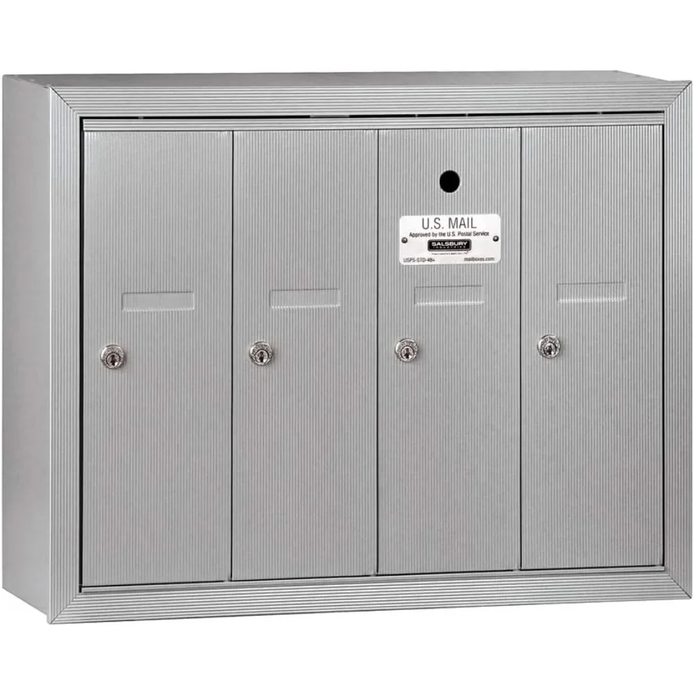 

Aluminum 3504ASU Surface Mounted Vertical Mailbox with 4 Doors and USPS Access mailing box