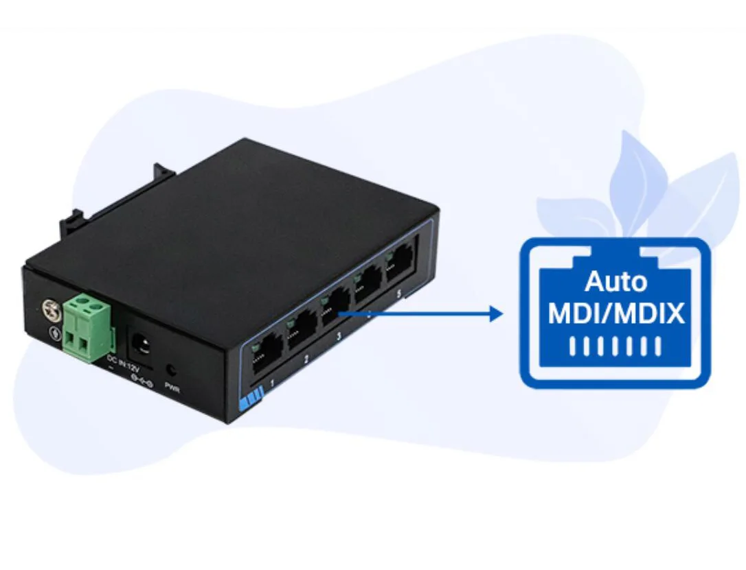 Sf1005 | 5-poort 100M Ethernet Switch Industriële Auto Mdi/Mdix Ondersteund