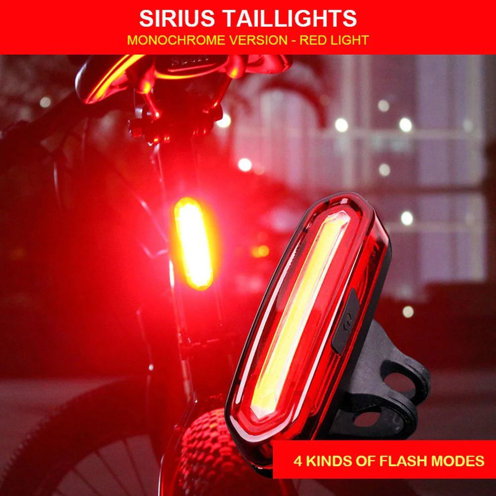 Rear Bike Tail Light USB Rechargeable Red Ultra Bright Taillights Fit On Any Bicycle/Helmet Easy to Install for Cycling Safety