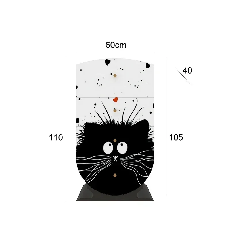 cat lacquer painting decorative cabinet solid wood four chest cabinet bedroom bedside cabinet integrated against the wall