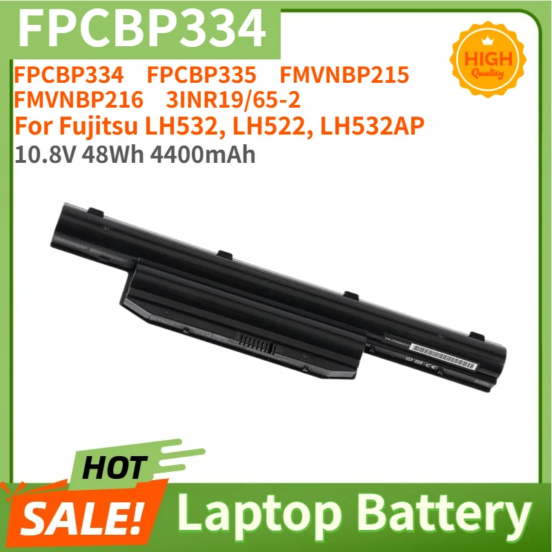 FPCBP334 FPCBP335 FMVNBP215 Laptop Battery 10.8V 48Wh 4400mAh for Fujitsu LH532, LH522, LH532AP High Quality Replacement Battery