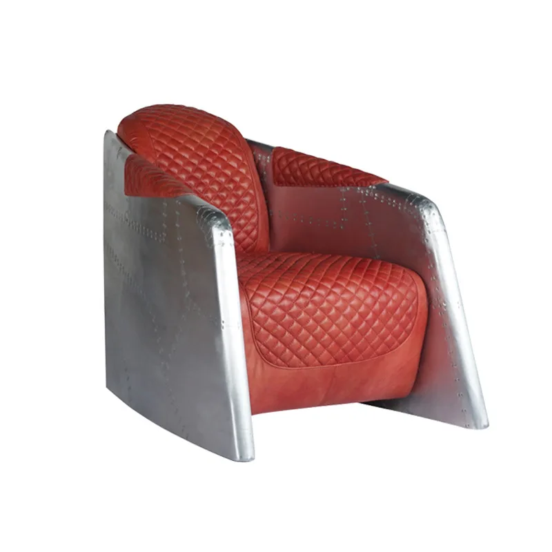 

Sofa chair space aluminum is heavy industrial style matching sofa leather