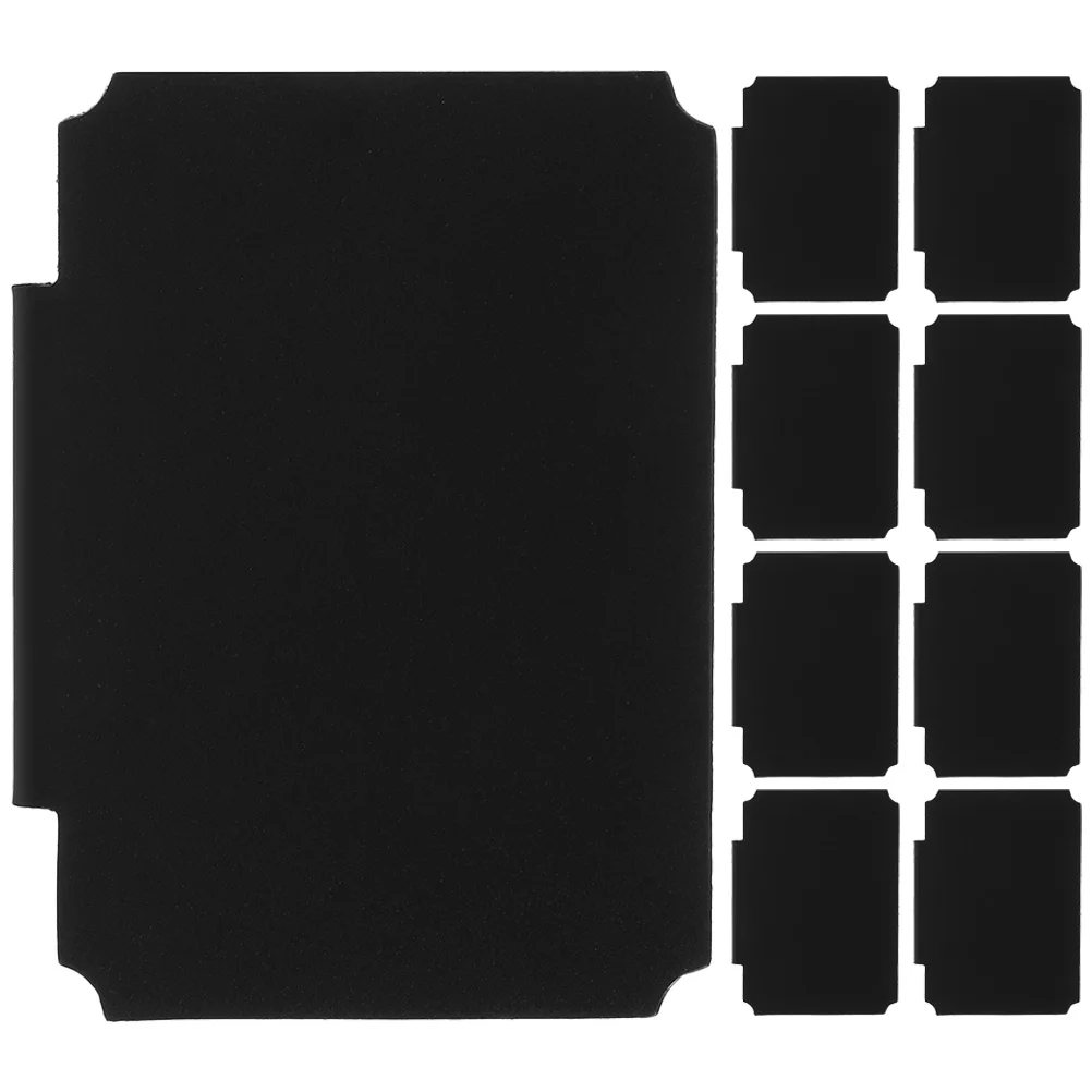 

9 Pcs Tag Storage Box Clip on Removable Label Message Board Labels for Boxes Holders Sign Pp Black Chalkboard