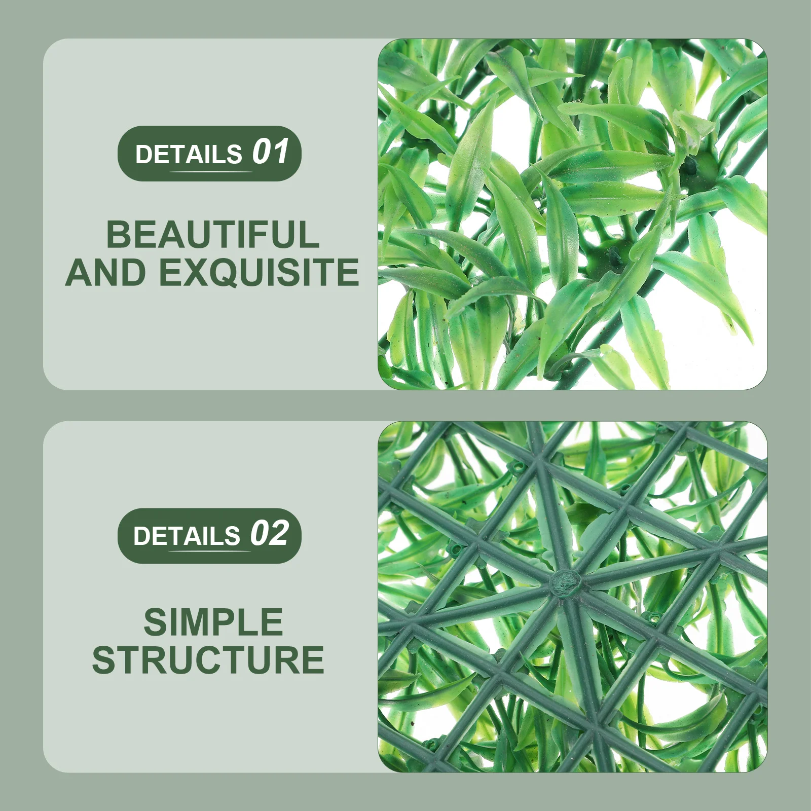 4 قطعة لوحة حائط من العشب الاصطناعي خلفية عشبية وهمية واقعية لشاشة الخصوصية الداخلية والخارجية ديكور سياج الحديقة