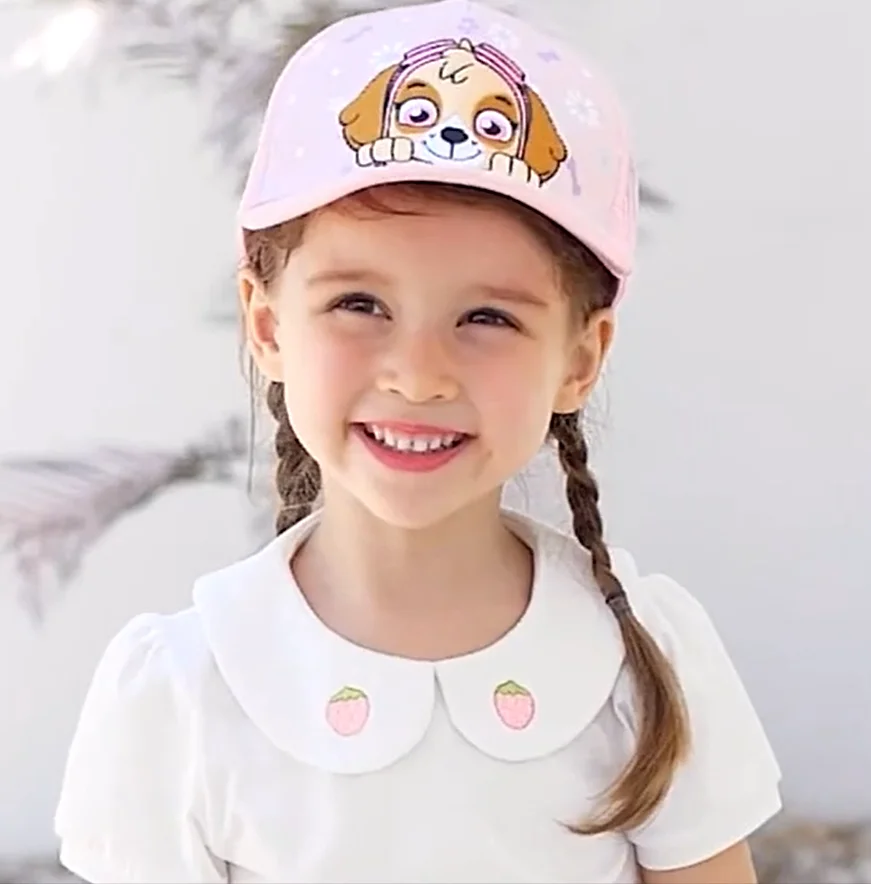 PAW Patrol-Chapeaux d'opérabilité pour enfants, casquettes en coton authentiques, équipement de sauna mignon, chapeau de fête imprimé Chase Skye, cadeau d'été pour enfants