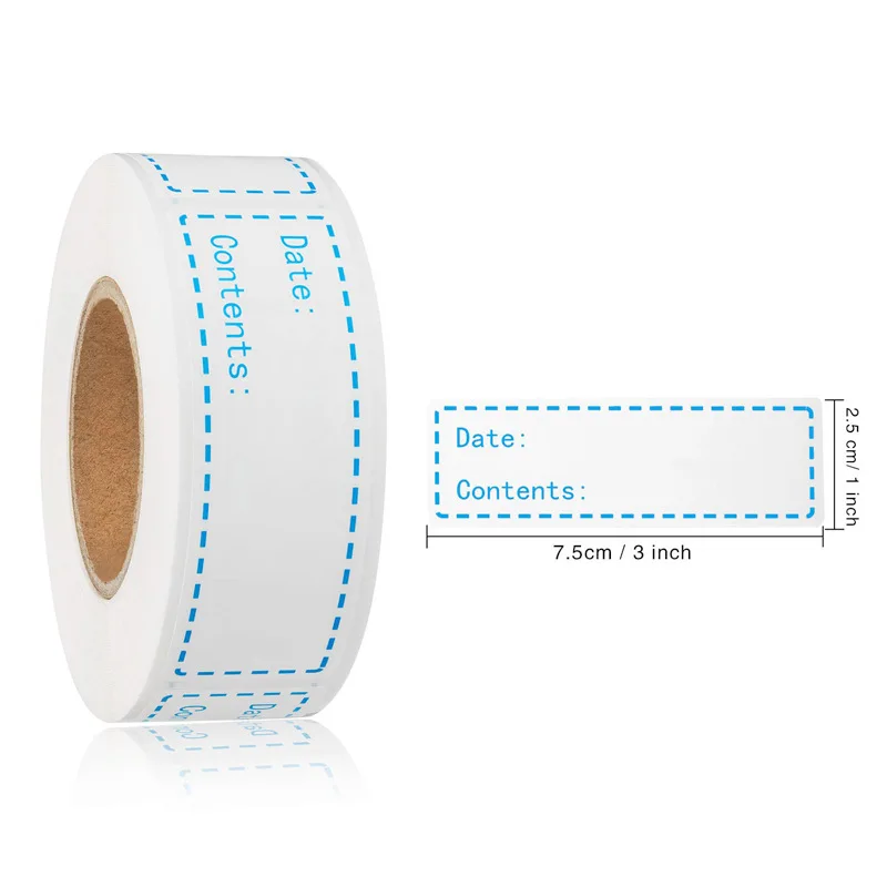 125 Labels/roll Food Storage Label Removable Frozen Stickers Labels Scrapbooking Stickers For Package Stationery Sticker 1x3in