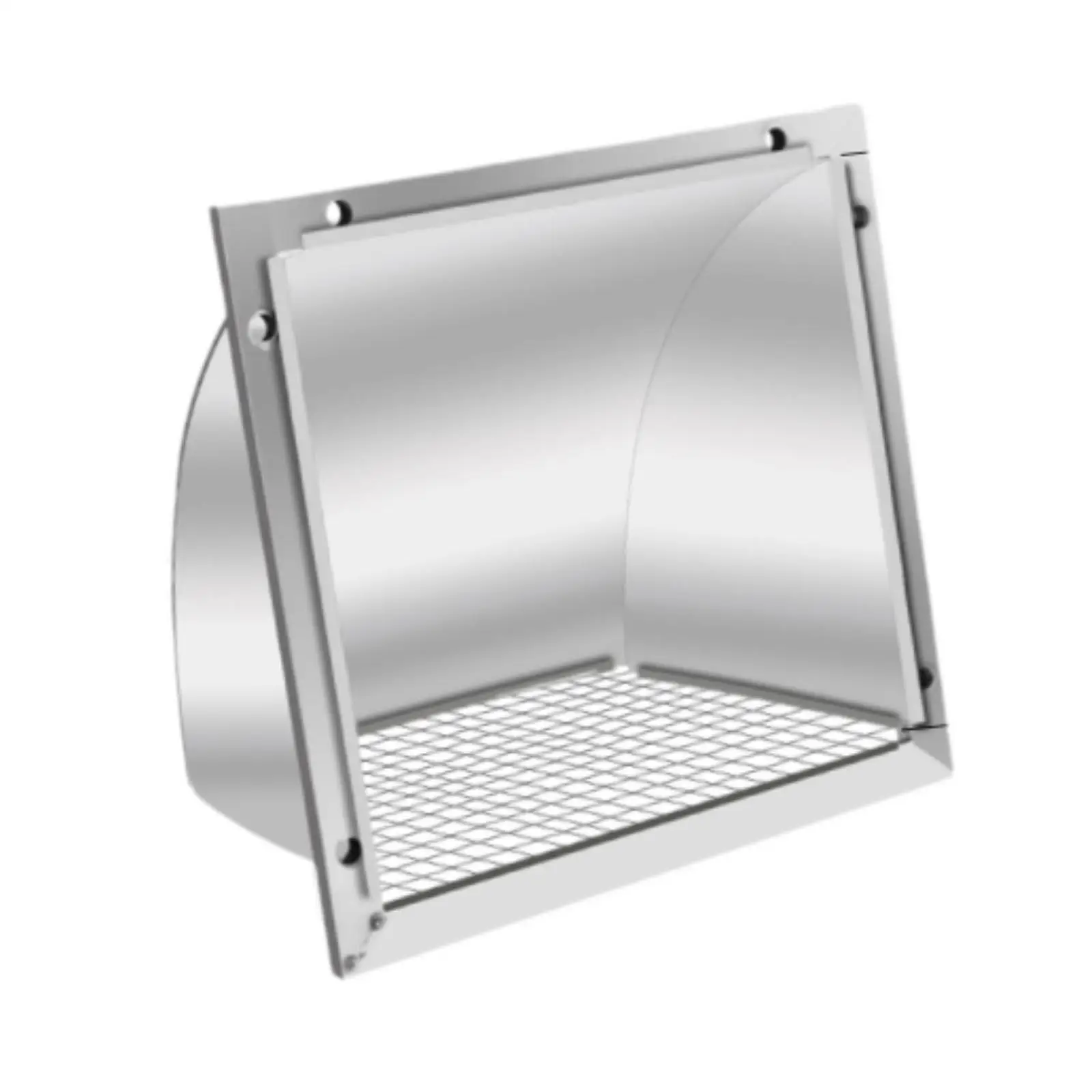 Outdoor Wall Vent Cover Exhaust Dryer Hooded Cap with Backdraft Damper for Kitchen Range Hood