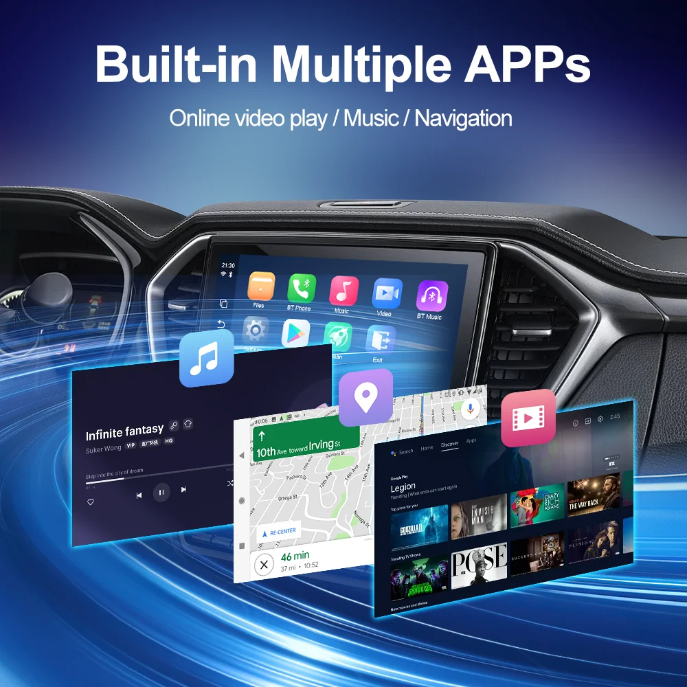 2026 Kowankit 4+64G Android 14 Wireless CarPlay Ai Box Smart Plug & Play 3 in 1 Android Auto HDMI Car Tv Box For YouTube Netflix