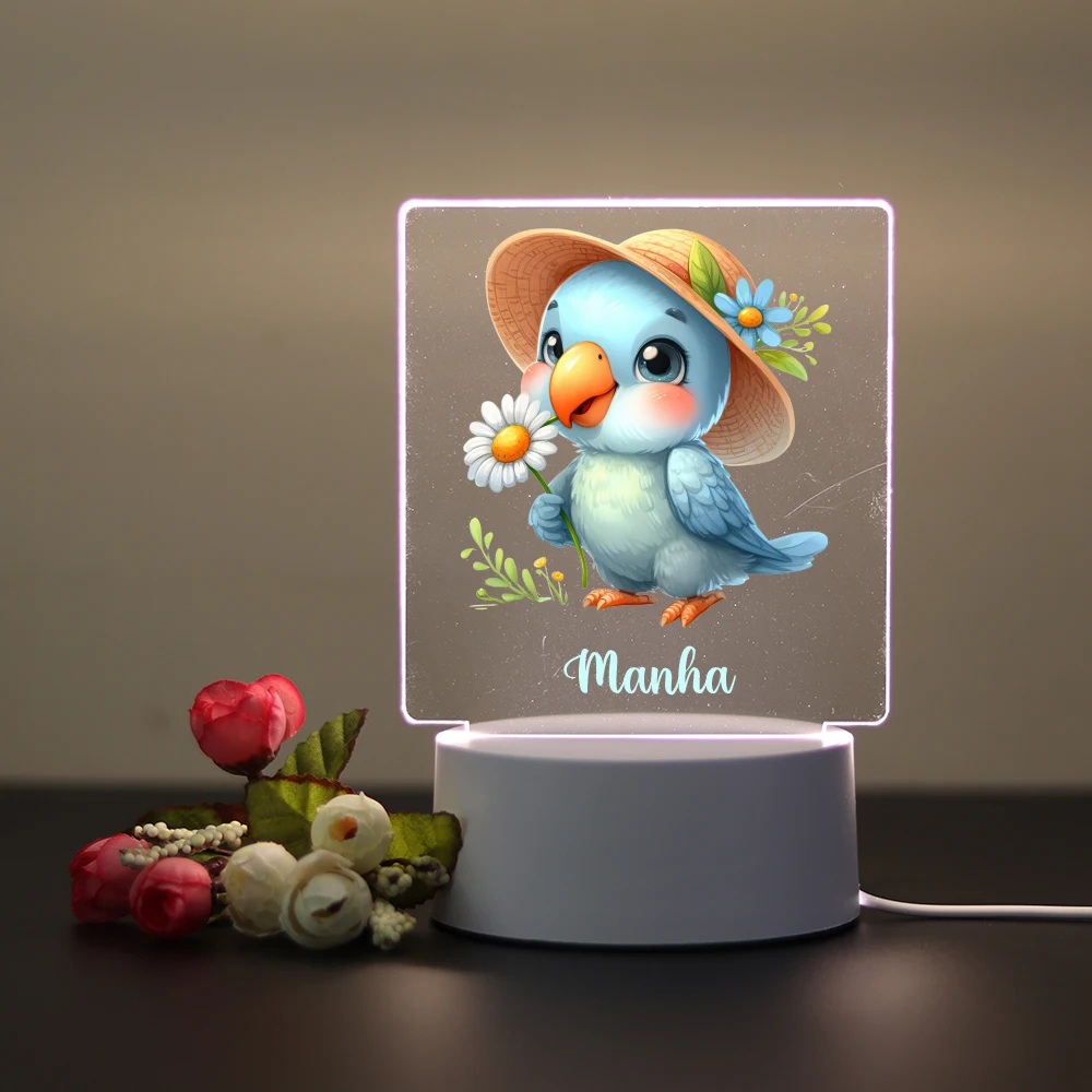 

Personalized Custom Bird DIY Bedroom Night Lights Mange Avatar Room Decor Gift Birthday Party Decor