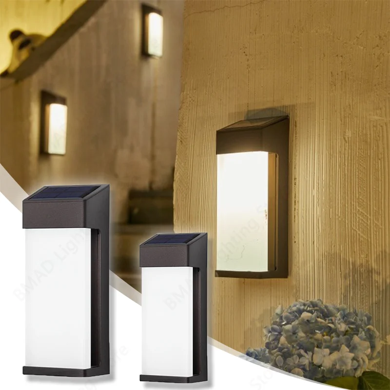 

Светодиодный солнечный настенный светильник из матового стекла, энергосберегающий светодиодный светильник для крыльца для наружного сада, балкона, гаража, входа, дорожки, освещение