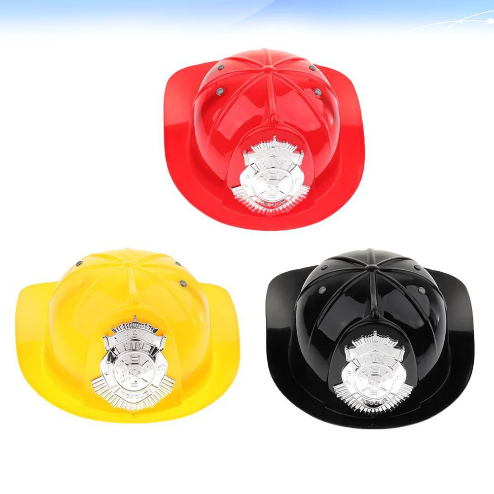 

3PC Fire Safety Hat Toy Funny Cosplay Safety Toy Role Play Performance Prop Simulated Fire Safety Hat Prop Early Educatio