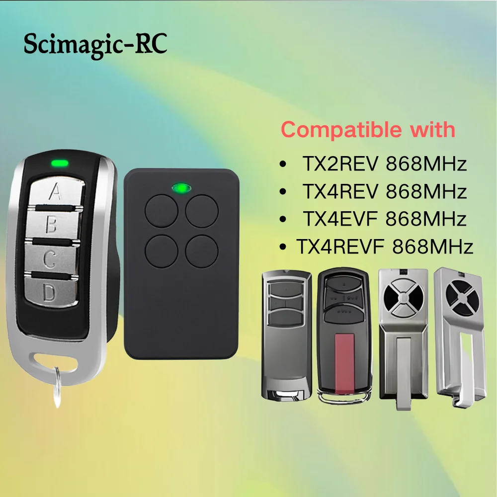 ลิฟท์มาสเตอร์ TX2REV TX4REV TX4REVF TX4EVF รีโมทคอนโทรลประตูโรงรถเครื่องทำสำเนารีโมทคอนโทรล 868MHz ที่เปิดประตูโรงรถโคลน