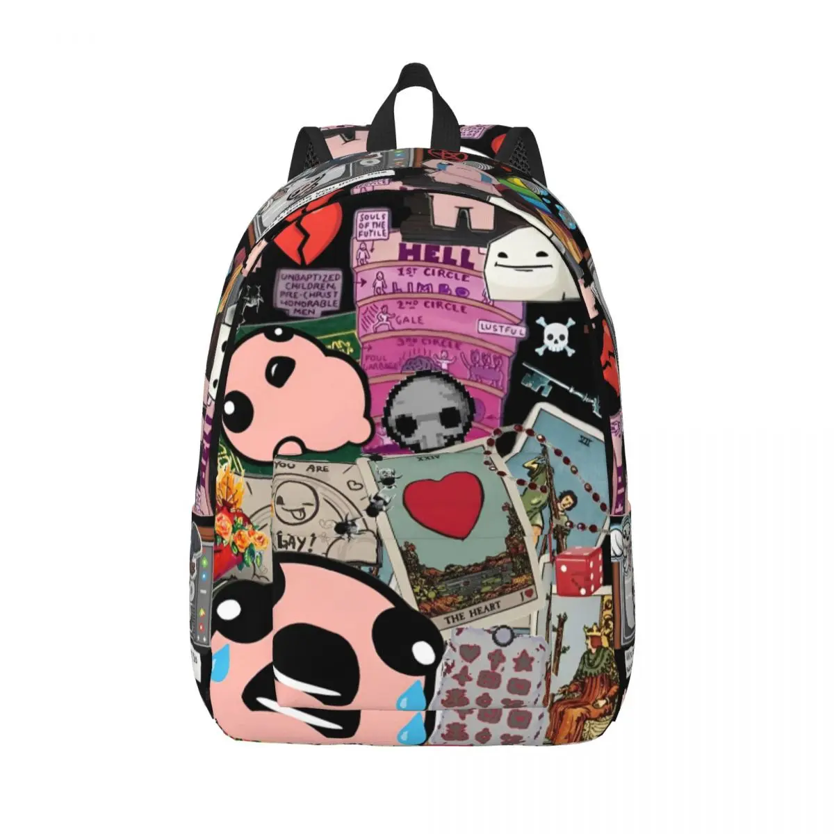 The Binding Of Isaac Cartoon Backpack for Men Women Student Hiking Travel Daypack Video Game Laptop Computer Shoulder Bag Sports