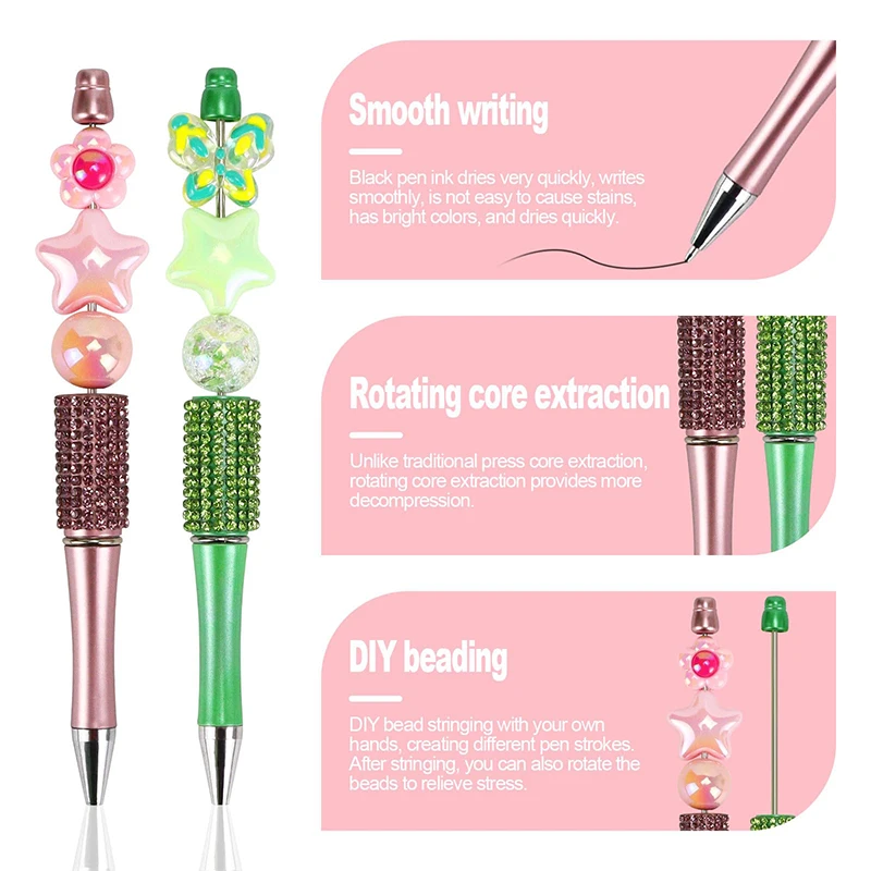 64Pcs 다이아몬드 페르시 펜 도매 크리 에이 티브 DIY 플라스틱 반짝이 페르시 볼 펜 쓰기에 대 한 손수 스틱 다이아몬드 페르시 펜