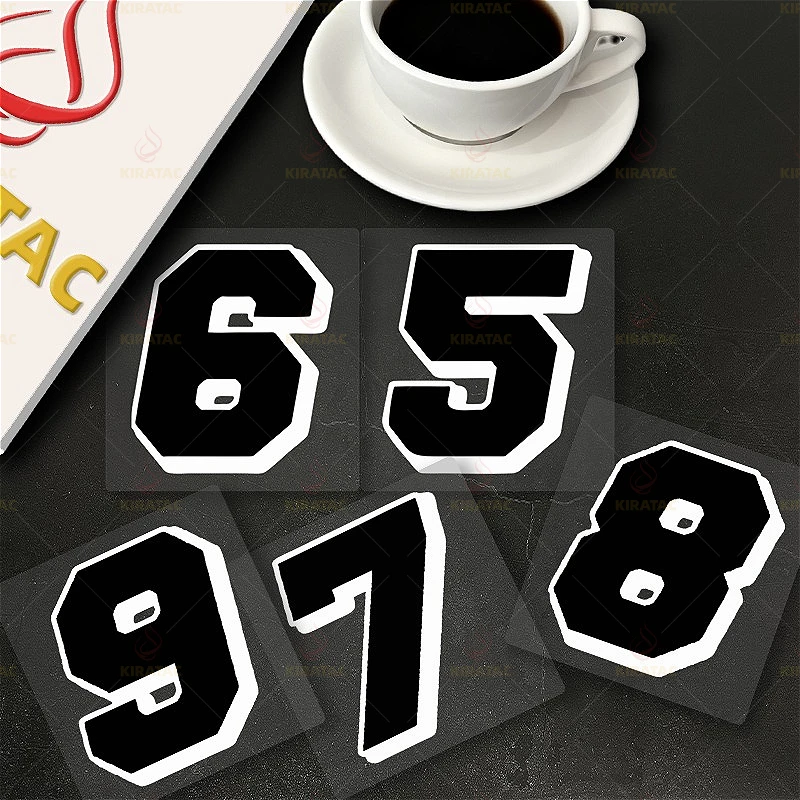 สติ๊กเกอร์ตัวเลขสีดำสำหรับรถจักรยานยนต์ 1 ชิ้น กันน้ำ สำหรับติดแฟริ่ง หมวกกันน็อค ถังน้ำมัน ตัวถังรถจักรยานยนต์ ตัวถังรถยนต์ จักรยาน สติ๊กเกอร์ไวนิลอเนกประสงค์