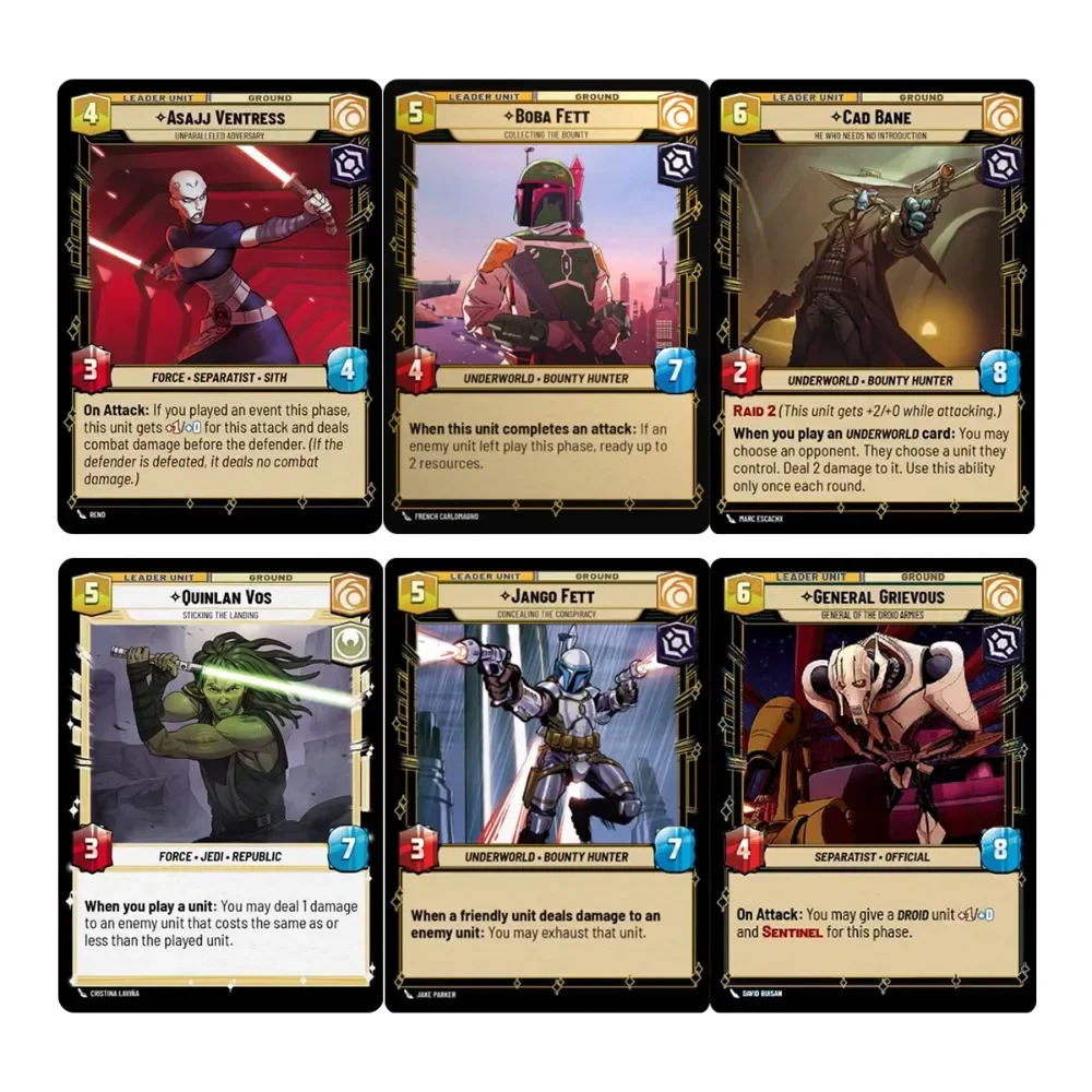 Custom Hot Decks Star Wars Unlimited Cards Twilight of The Republic Card Type : Leader Cunning Booster Game Collection Card Gift