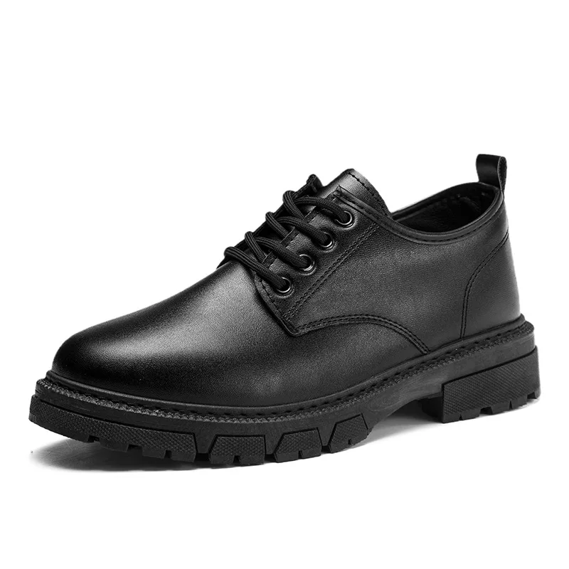 New Men's Leather Shoes Casual Comfort Black Formal Oxfords For Men Lightweight Office Shoes