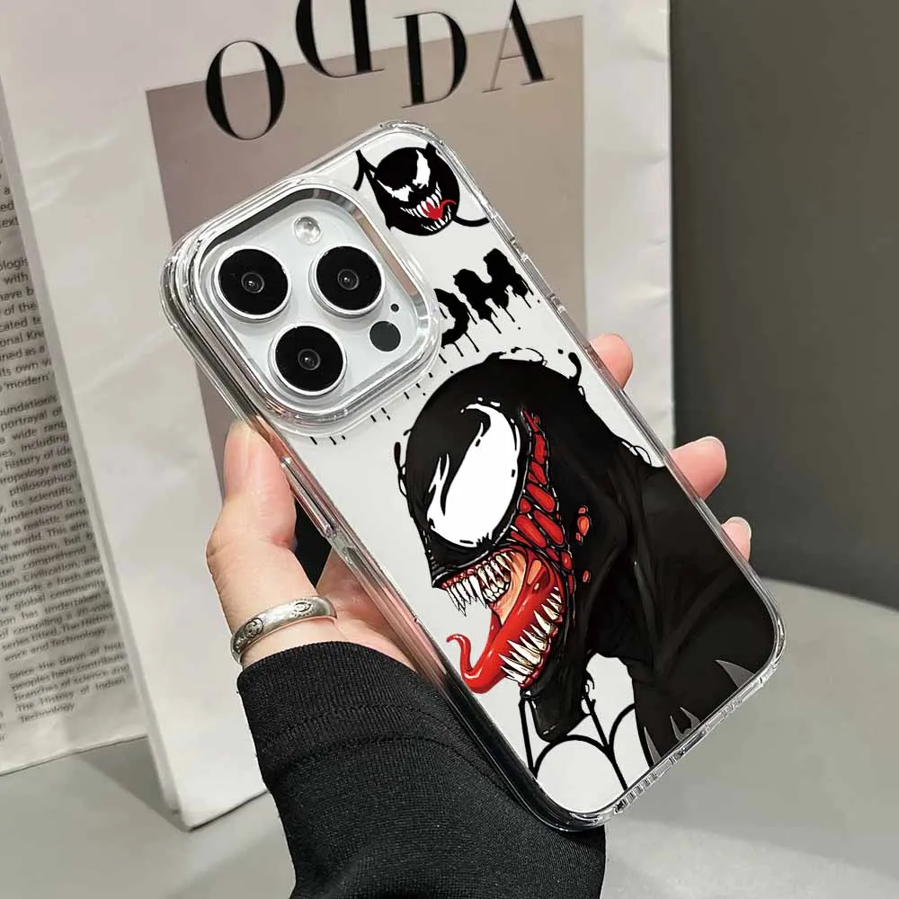 Модный чехол для телефона Venom Evil для Redmi 14C 13 Note 14 13 12S 12 11S 11T 10 9S Pro Max Plus, прозрачный чехол