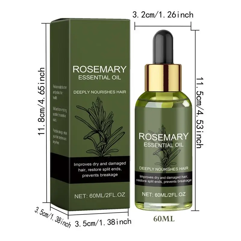 Rosemary Hair Essentiall Oil Smoothing Hair Strengthening Nourishing Brightrning Moisturing Softening Luster Hair Care Product