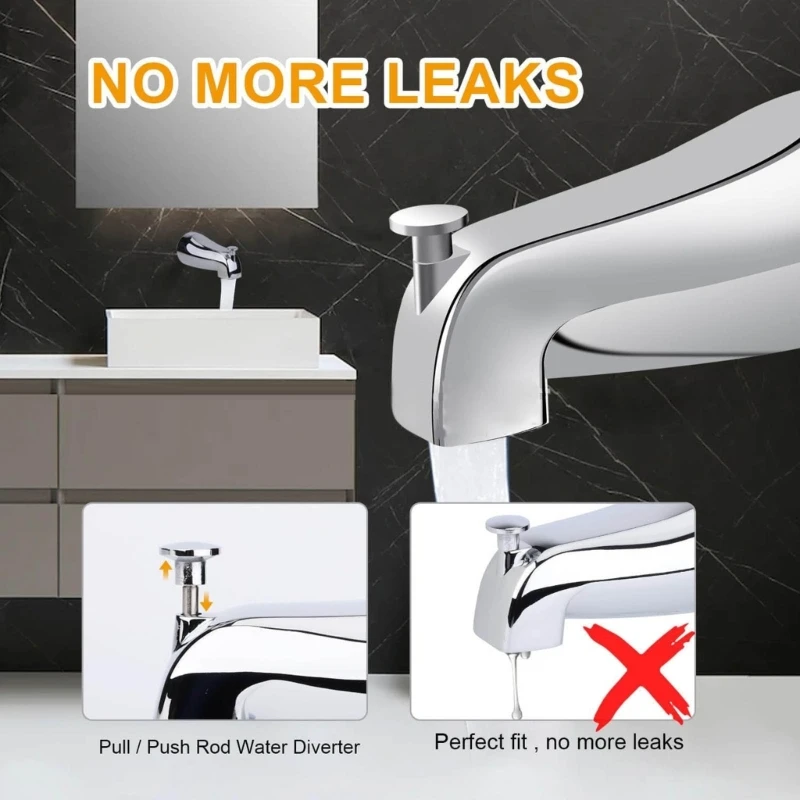 Professional Tub Diverter การติดตั้งแบบปกปิด Tub Diverter Alloy สำหรับห้องน้ำ Dropship