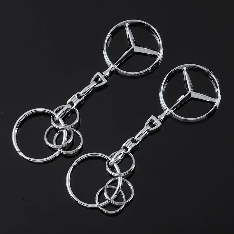 Metal Car Logo Key Chain Holder Keyring Pandant for Mercedes Benz W205 W206 W210 W211 W212 E200 E260 E300 CLA CLS GLK GLA SLS ML