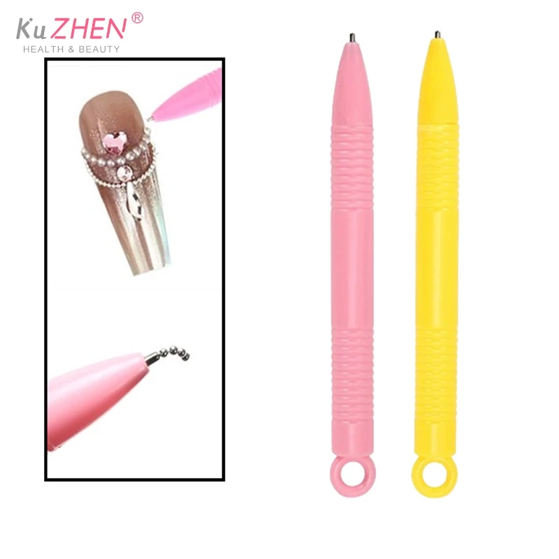 Nail Art Magnet Pen Tiny Iron Beads Magnet Pen Taking Steel Ball Tool Style Cat's Eye Gel Polish Magnetic Manicure Tool Pen Nail