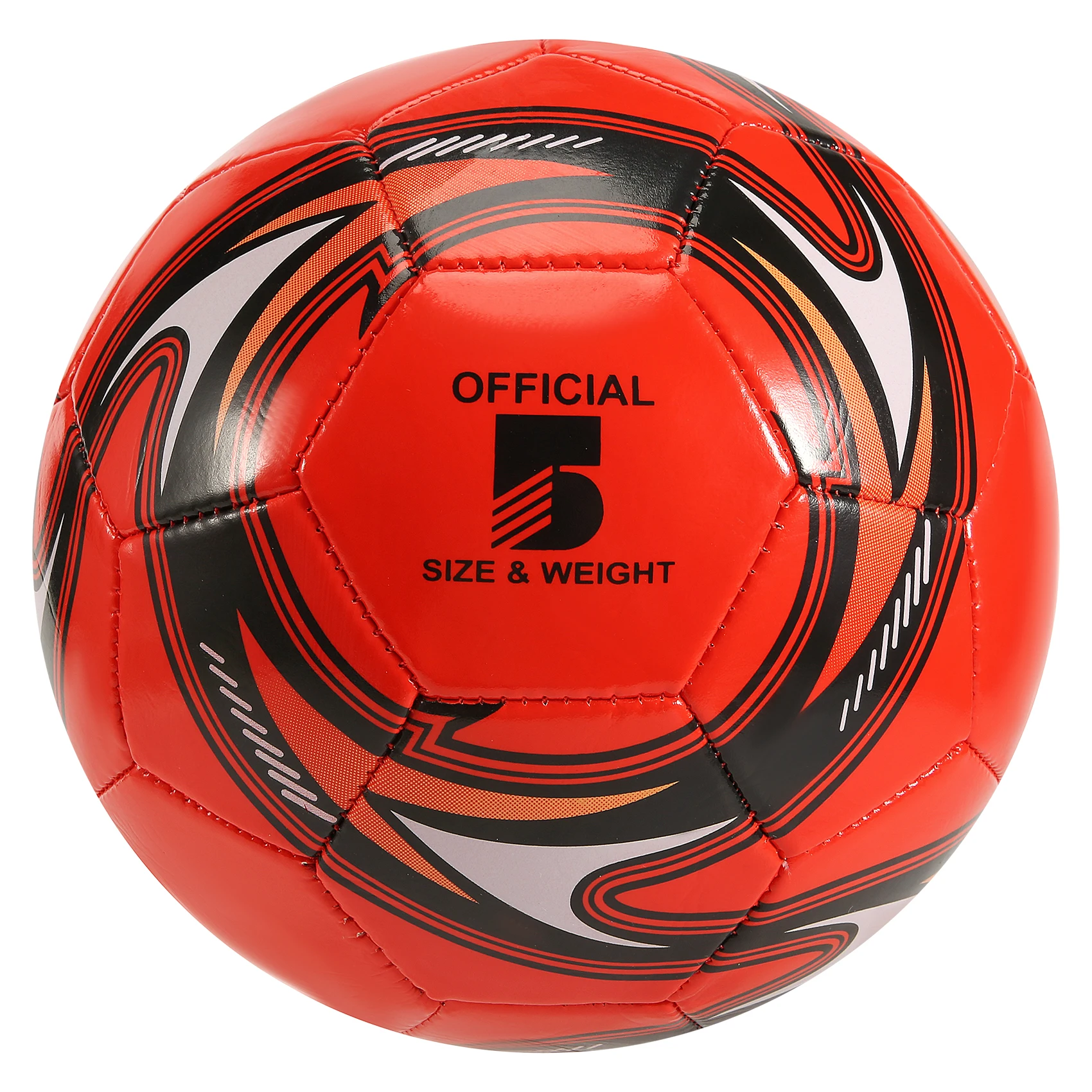SMIEA Pallone da calcio professionale Taglia 5 Pallone da calcio ufficiale per allenamento di calcio Competizione Calcio all'aperto Rosso