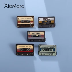 80‘s 90’s Retro Music Cassettes Enamel Pins Custom Best Of 1980 Brooches Lapel Badges Punk Jewelry Gift for Friends