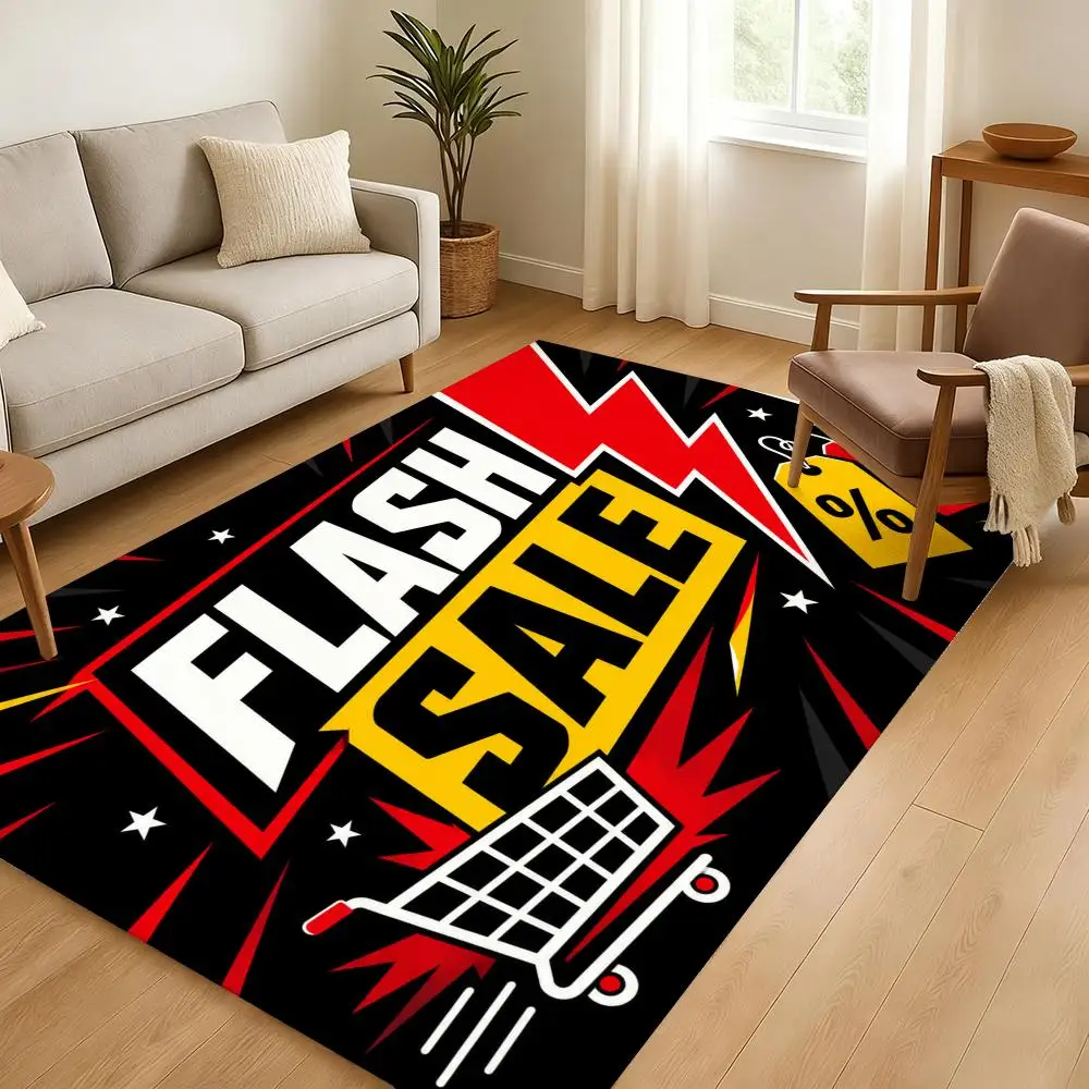 Promotion Banner Floor Mat Soft Thickened Absorbent Non-Slip Bedroom Living Room Door Mat Home Decor Flannel Rugs