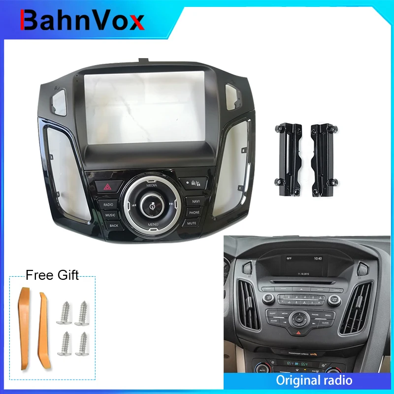 9 inch Android Car Radio Frame for Ford Focus 3 Mk 3 2011 - 2019 2din Stereo GPS Fascia Bezel Panel Adapter Wire Harness