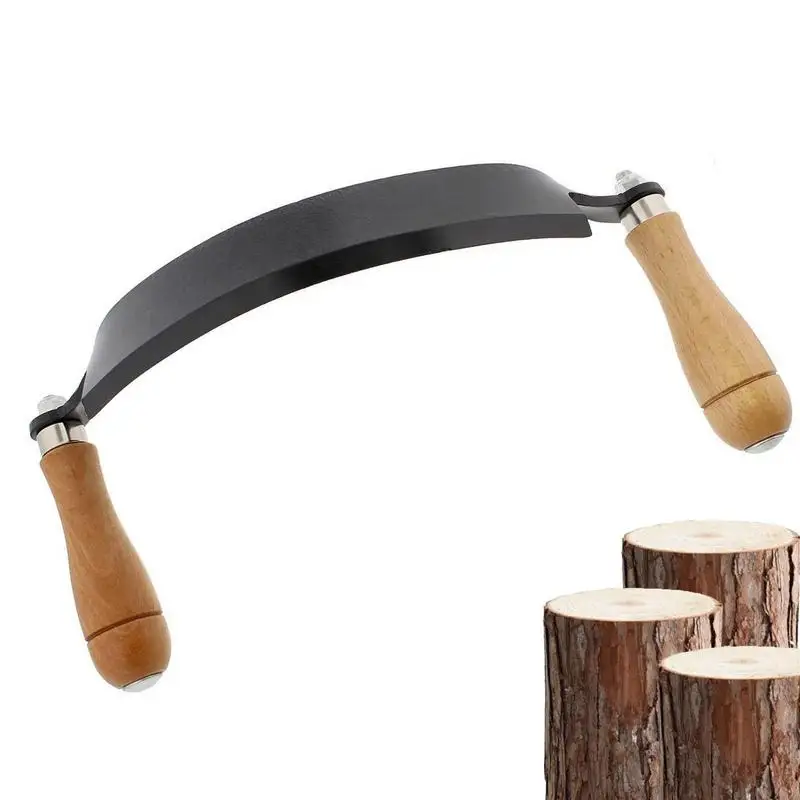 

Draw Shave Knife 8 Inch Stainless Steel Wooden Handle Straight Curved Draw Shave Safe Durable Curved Draw Shave Tool For Log