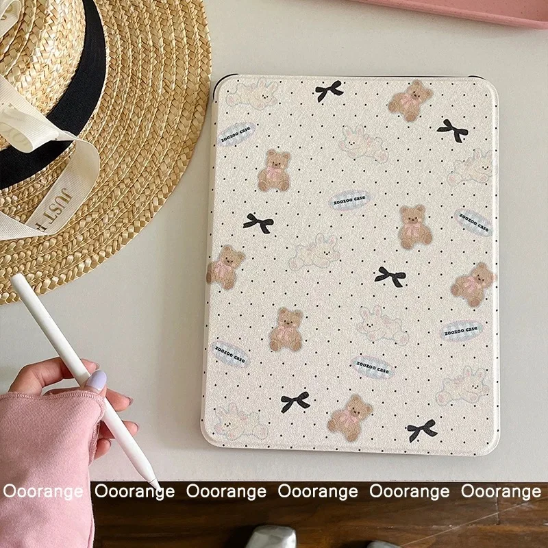 

Dot-patterned bear pattern case for iPad pro 10/11-Inch 2020/6th/7th /8th /Air 3rd/Air 4th/9th gen/Air 5th Gen 2022/Air 11